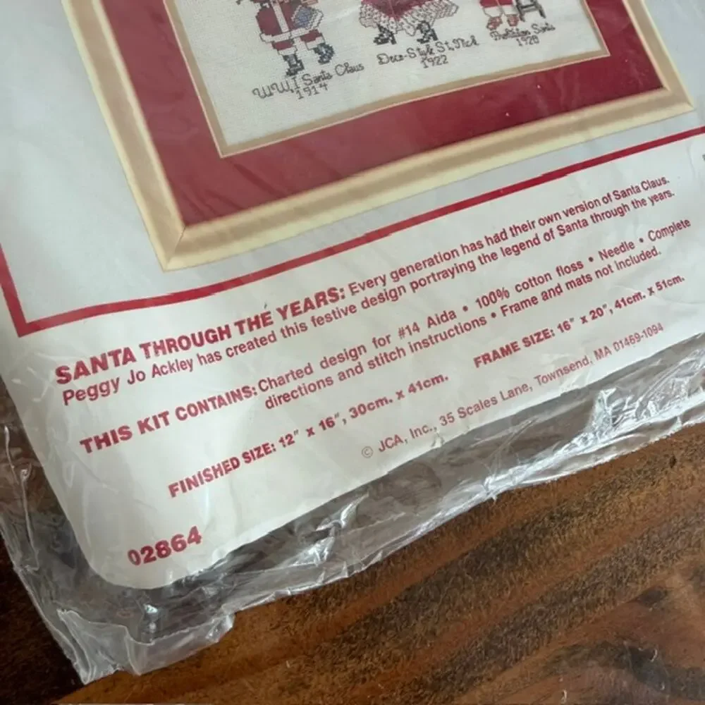 Needle Treasures Santa Through the Years Counted Cross Stitch Kit 12x16